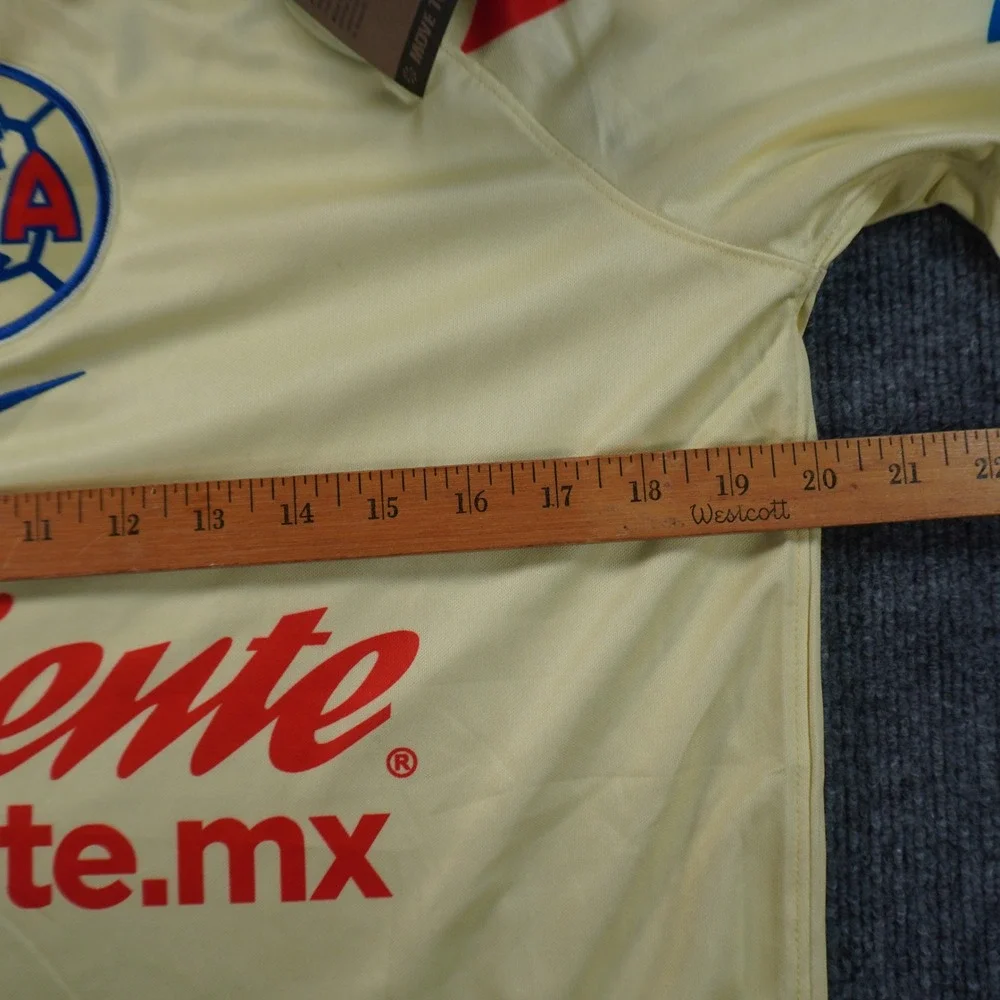 Nike Club America Soccer Jersey Mens Medium Yellow Home Dri-FIT CD0699-100